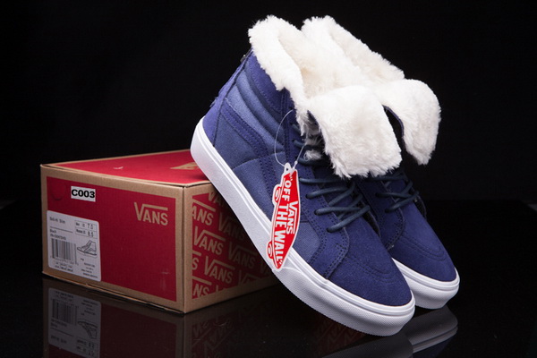 Vans High Top Shoes Lined with fur--005